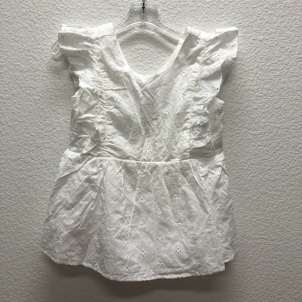 Speechless Kids Girls M 10 12 White Eyelet Top